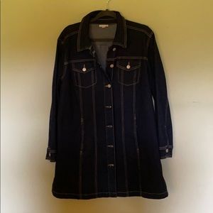 Jean trench like coat